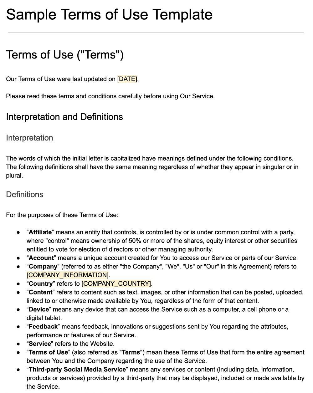 terms-of-use-policy-template