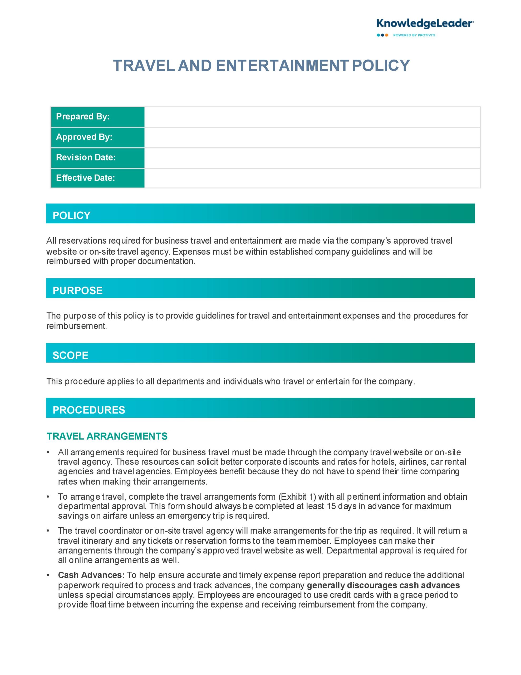 travel-and-entertainment-policy-template