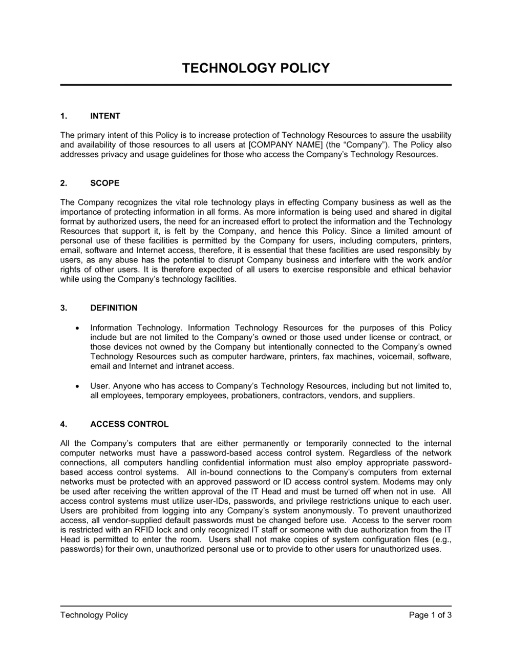 use-of-technology-policy-template