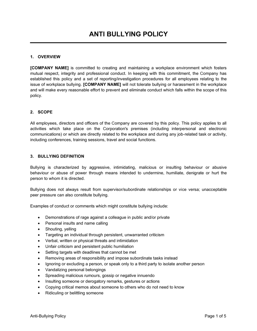 workplace-anti-bullying-policy-template