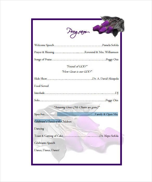 90th-birthday-party-program-template