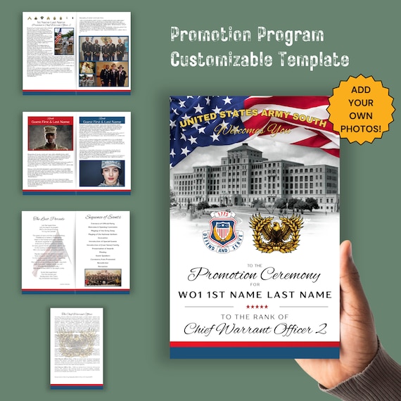 army-promotion-ceremony-program-template