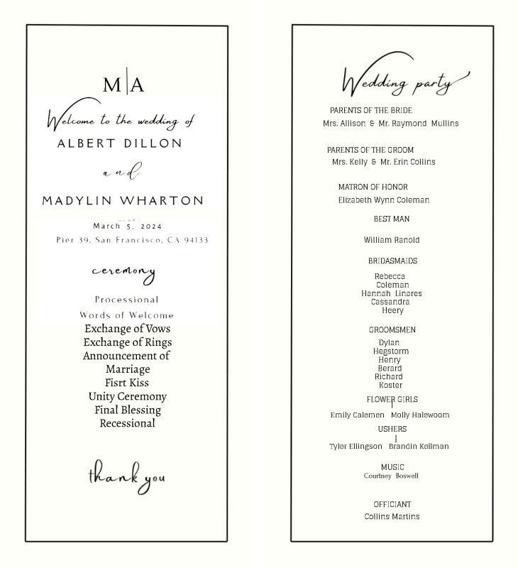 black-and-white-program-template