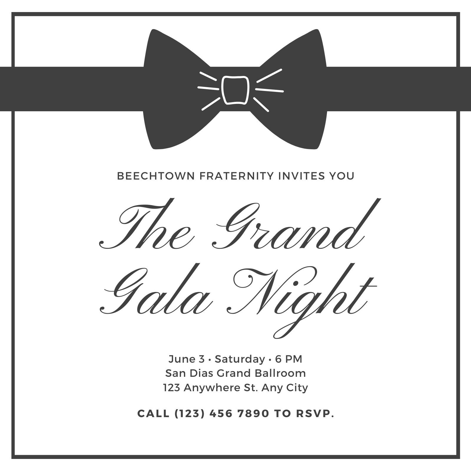 black-tie-event-program-template