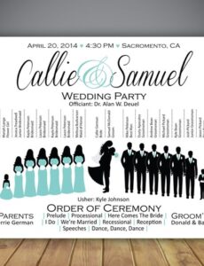 bridal-party-silhouette-program-template