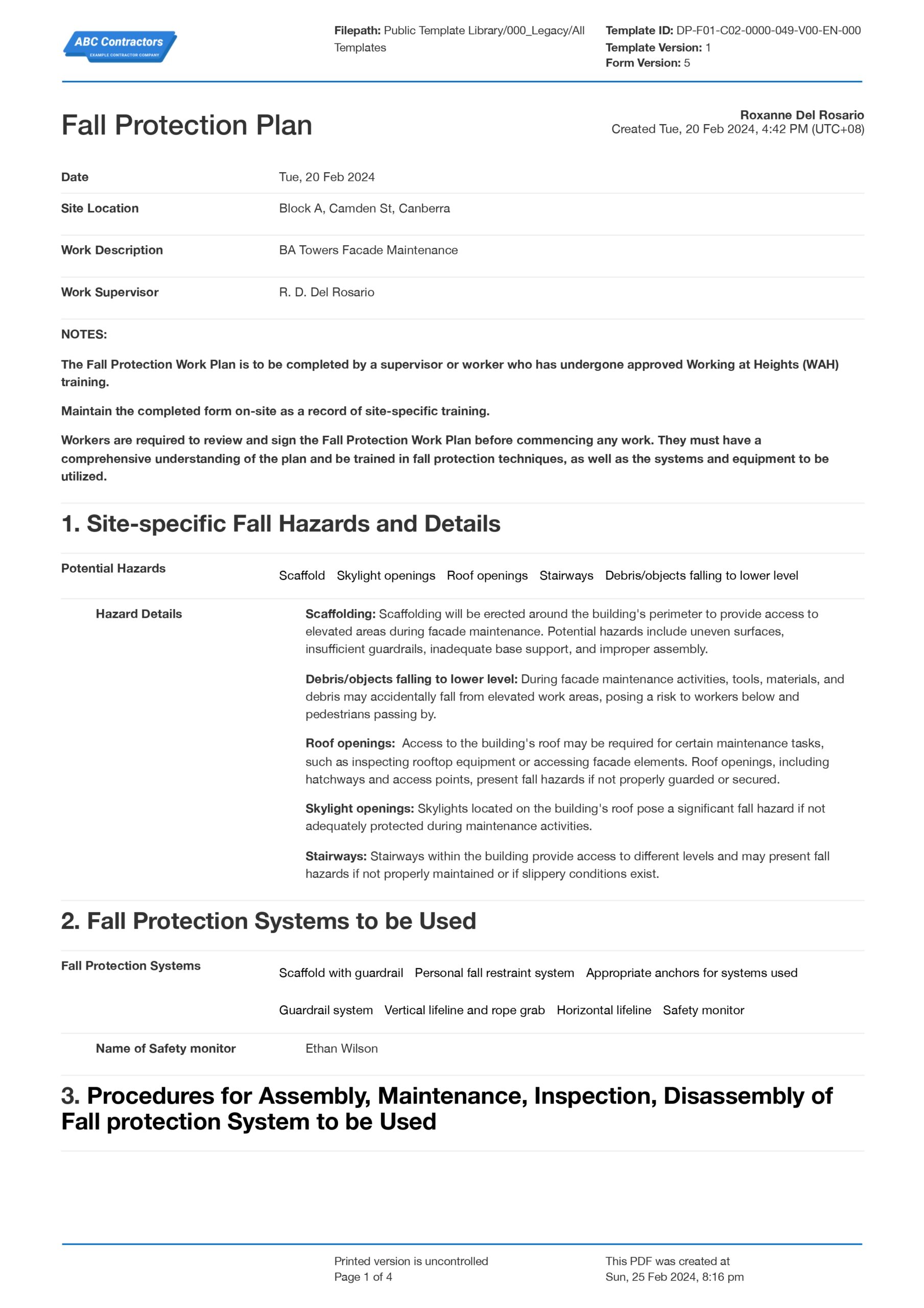 cal-osha-fall-protection-program-template