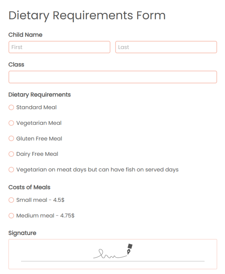 catering-dietary-requirements-form-template
