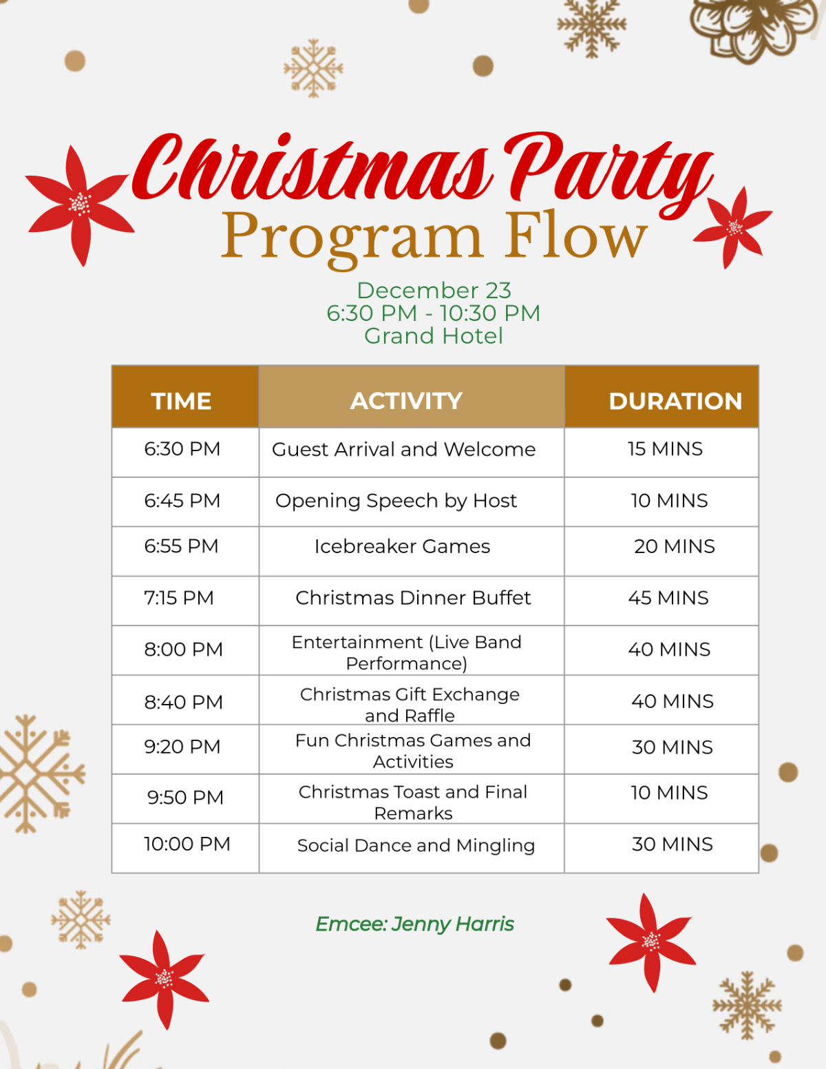 christmas-party-program-flow-template