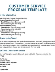 customer-service-training-program-template