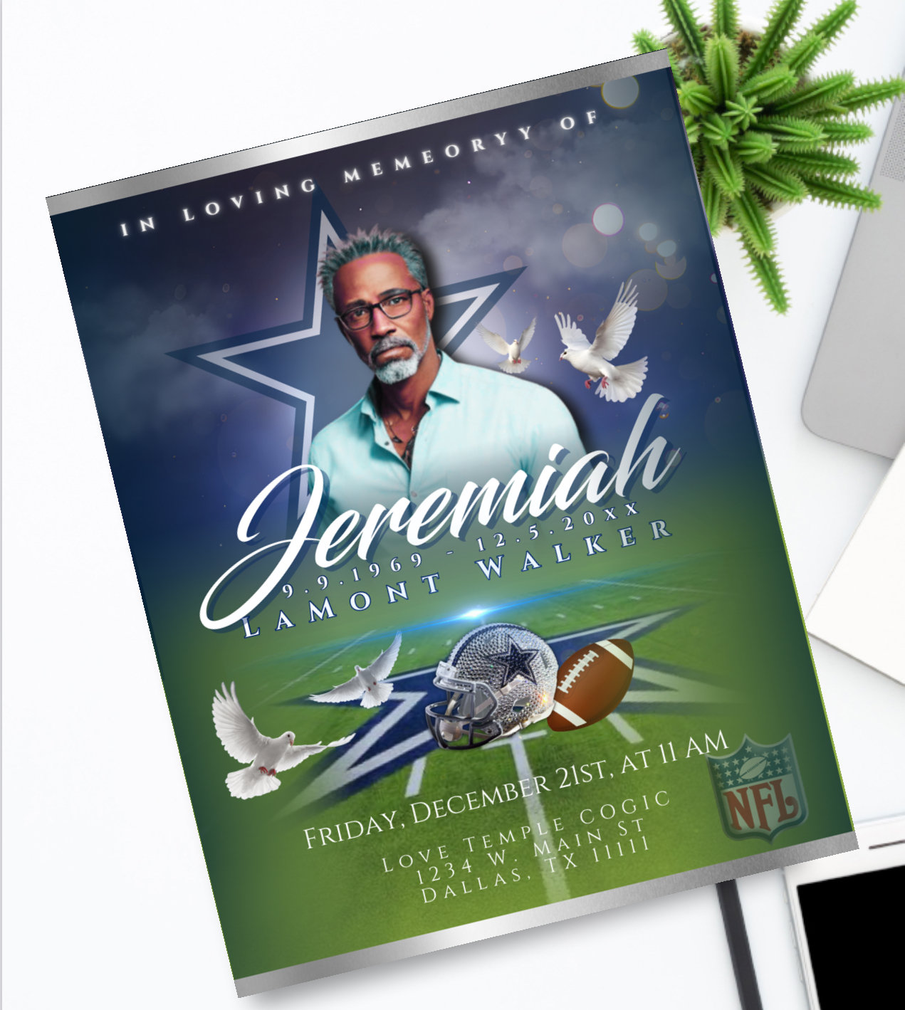 dallas-cowboys-funeral-program-template
