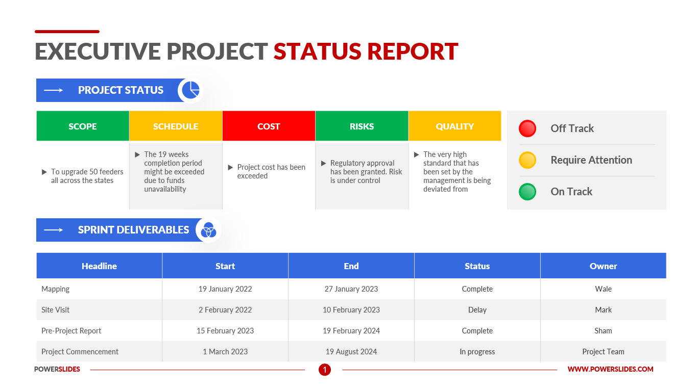 executive-program-status-report-template