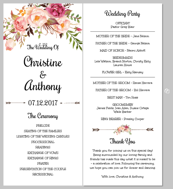 front-and-back-wedding-program-template