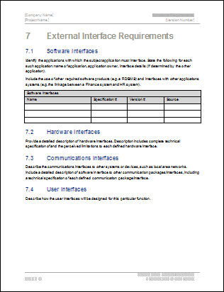 interface-requirements-specification-template