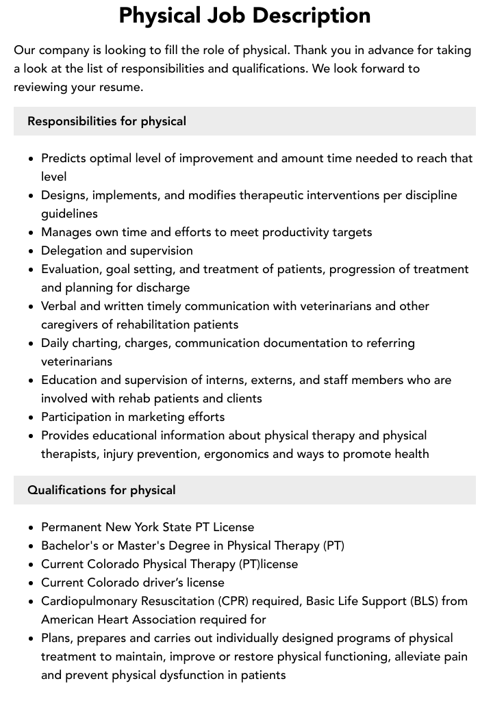 job-description-physical-requirements-template