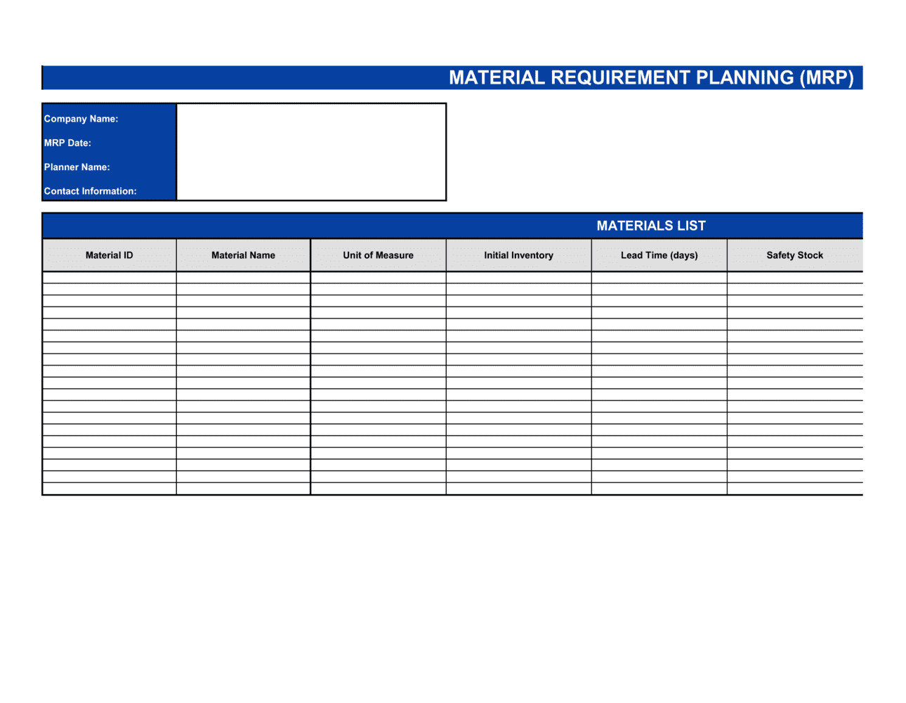 material-requirements-planning-template