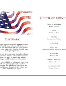 military-memorial-service-program-template