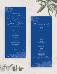 royal-blue-wedding-program-template