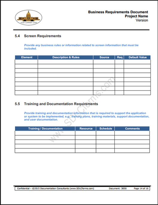 sdlc-requirements-document-template