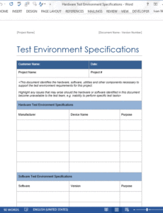 test-environment-requirements-template