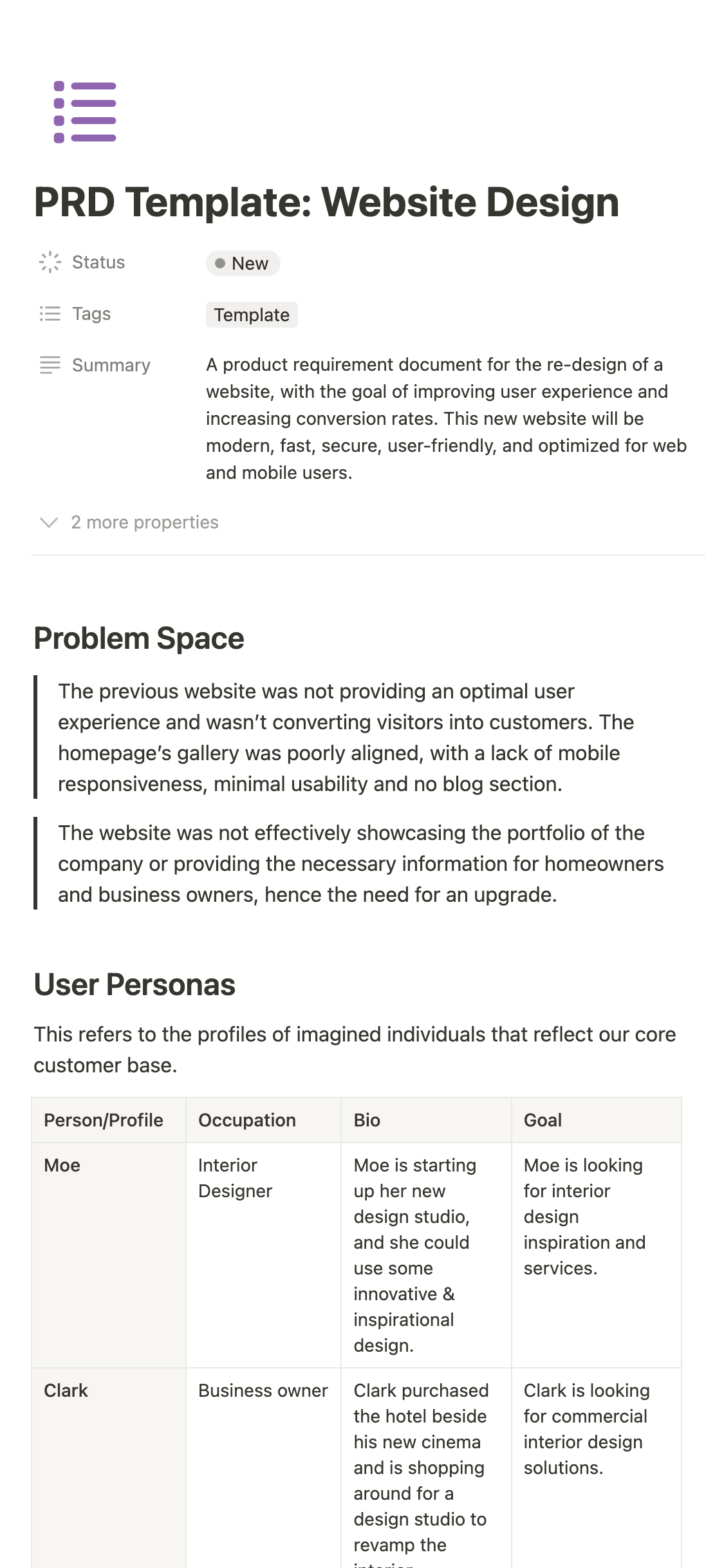 website-development-requirements-template