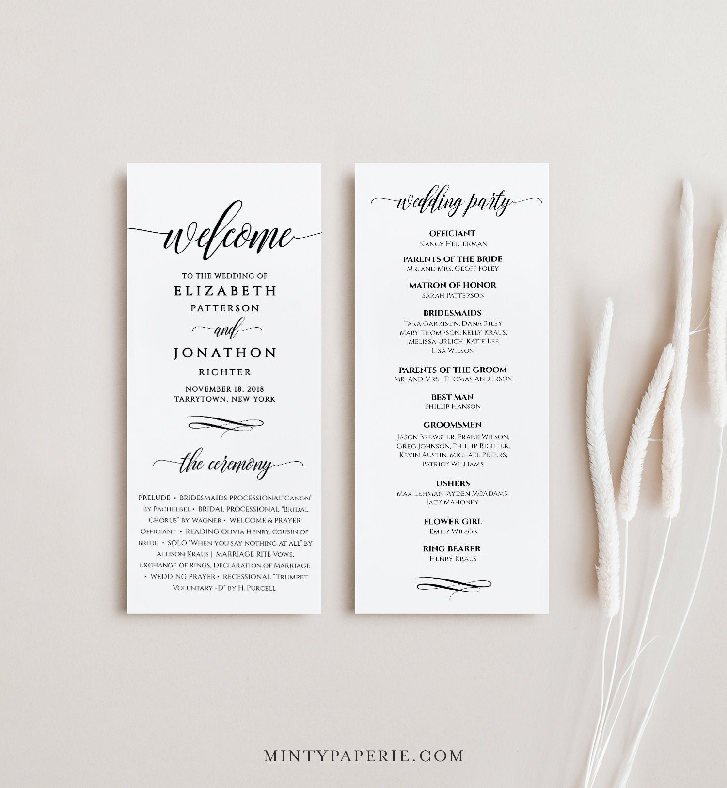 wedding-program-order-of-service-template