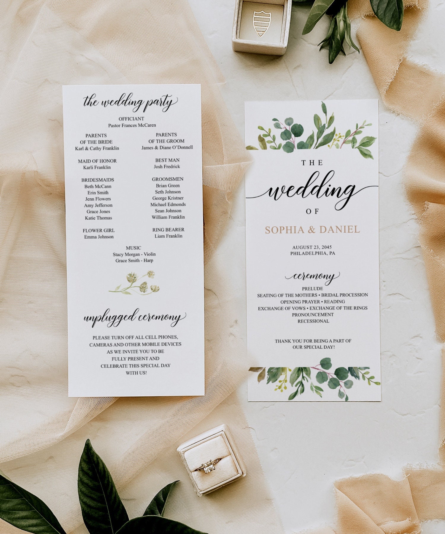 wedding-program-template-one-page